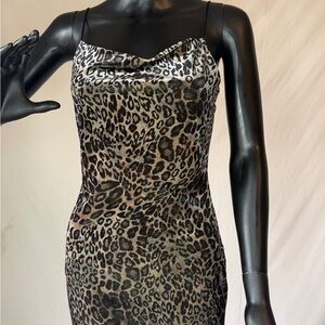 Leopard Print Velvet Dress